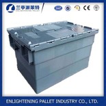 60L Sekirite Tache kouvèti Solid Stackable Moving Plastic Container