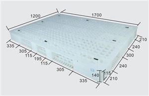 1700x1200x140mm Plastik Palèt Depo Pallet