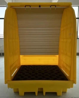 Covered Spill Pallet For 4 Drums factory